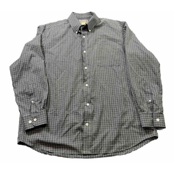 Duluth Shirt Mens Large Green Plaid‎ Button Up Standard Fit Flex Outdoors Travel - Picture 1 of 6